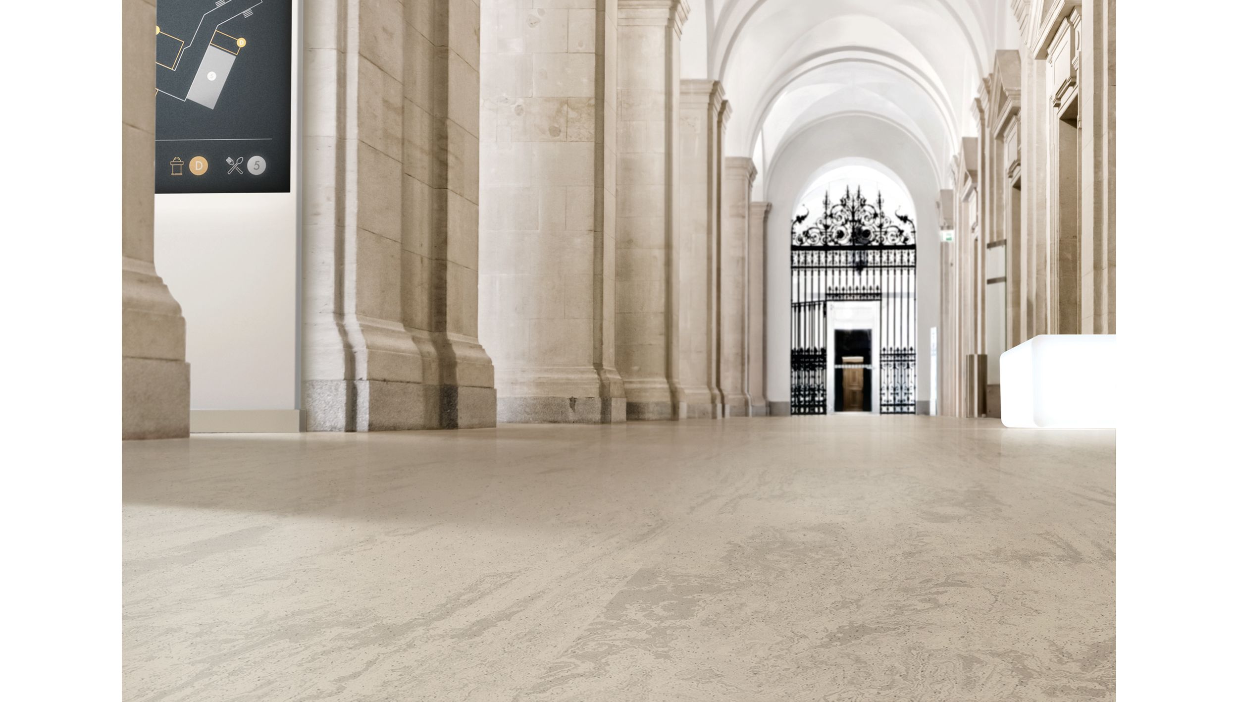 norament 926 castello rubber flooring in public space corridor imagen número 2